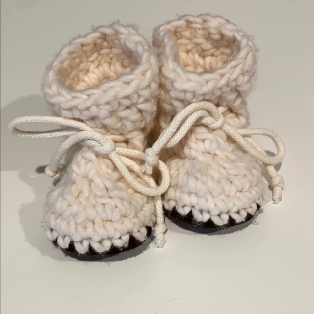 Fleece lined handmade booties